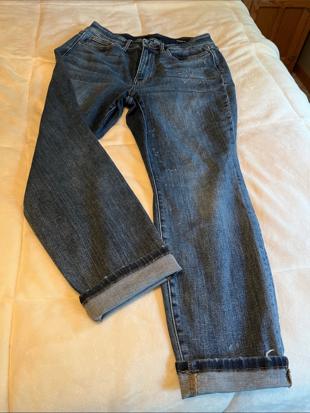 Judy Blue Women’s Dark Blue Boyfriend Jeans